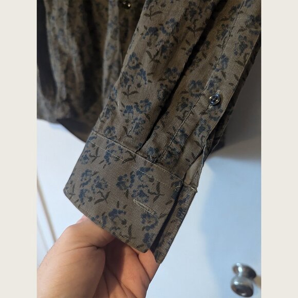 CORNELIANI CC - Corduroy patterned shirt - Sz 15 / 38 - Picture 3 of 8